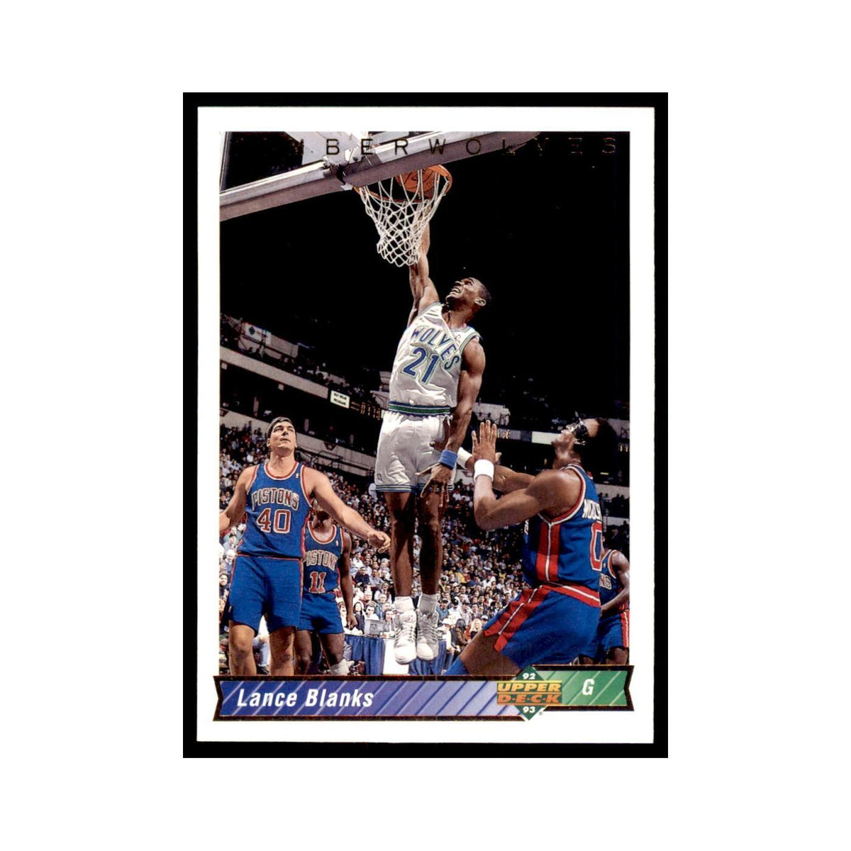 1992 Upper Deck Lance Blanks Basketball Cards #319