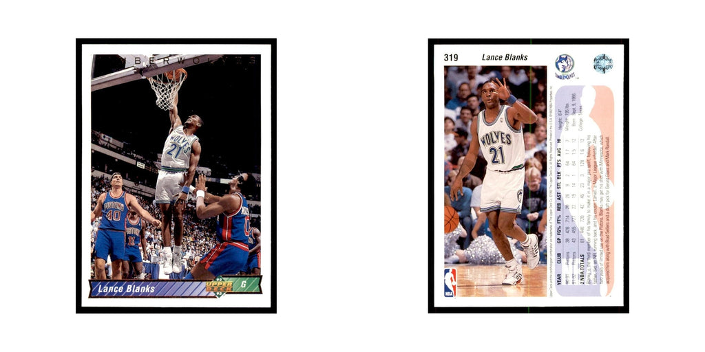1992 Upper Deck Lance Blanks Basketball Cards #319