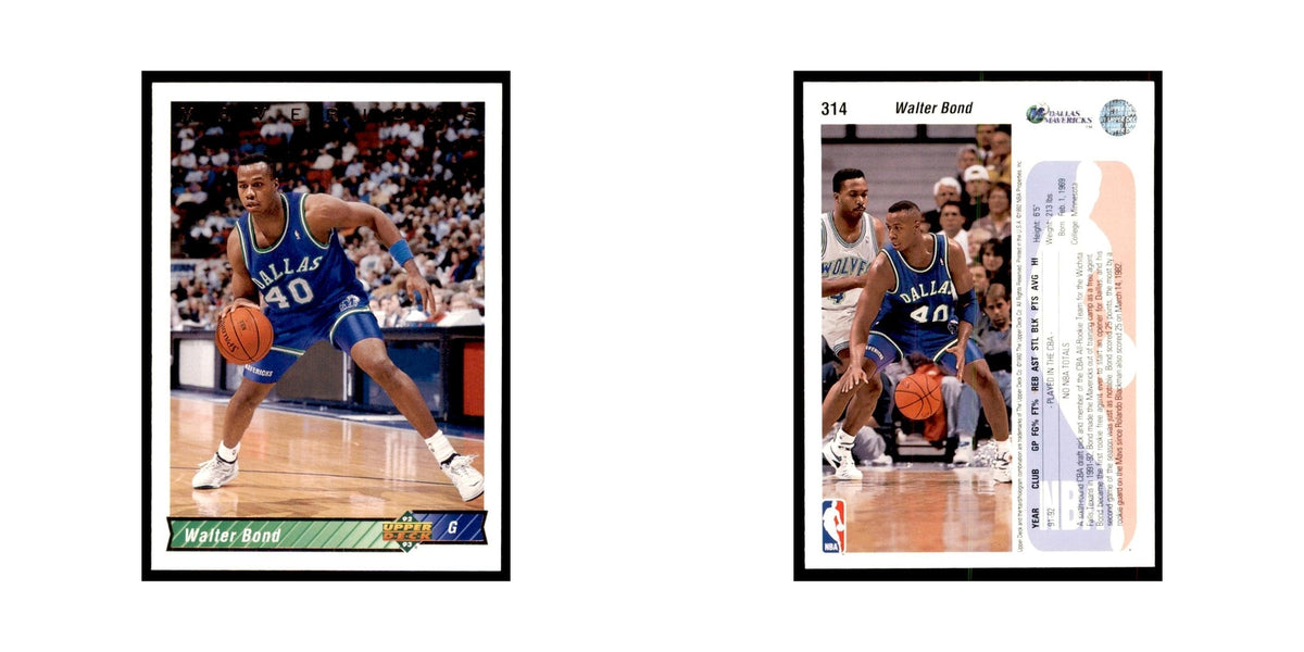1992 Upper Deck Walter Bond Basketball Cards #314
