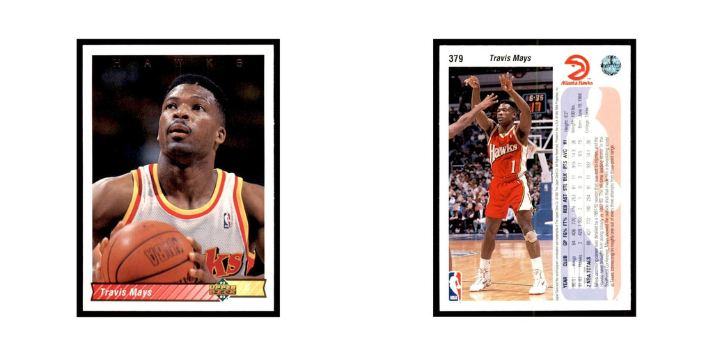 1992 Upper Deck Travis Mays Basketball Cards #379