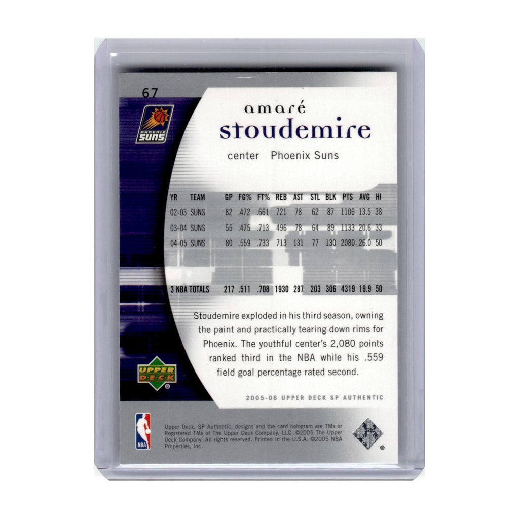 2005 Upper Deck SP Authentic Amare Stoudemire Suns #67