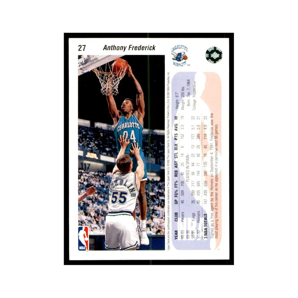 1992 Upper Deck Anthony Frederick Basketball Cards #27