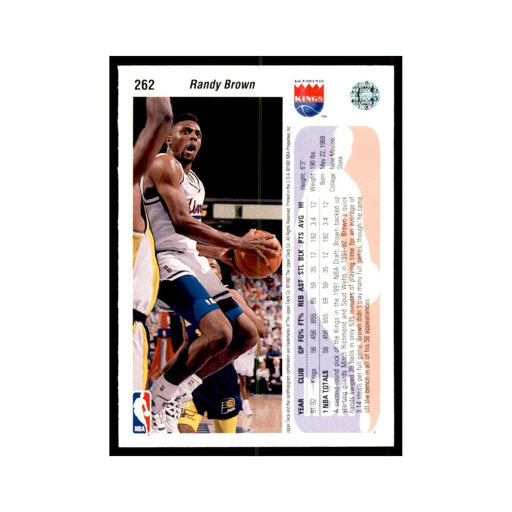 1992 Upper Deck Randy Brown Basketball Cards #262