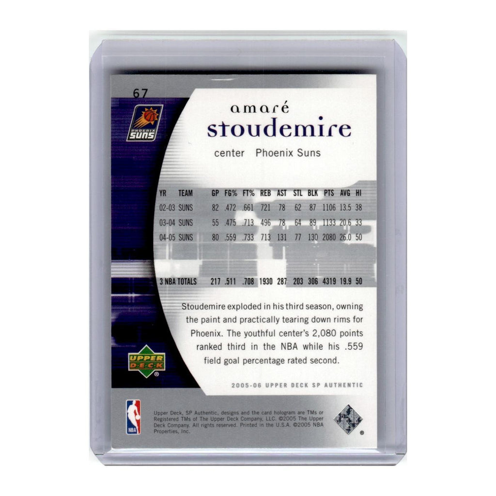 2005 Upper Deck SP Authentic Amare Stoudemire Suns #67