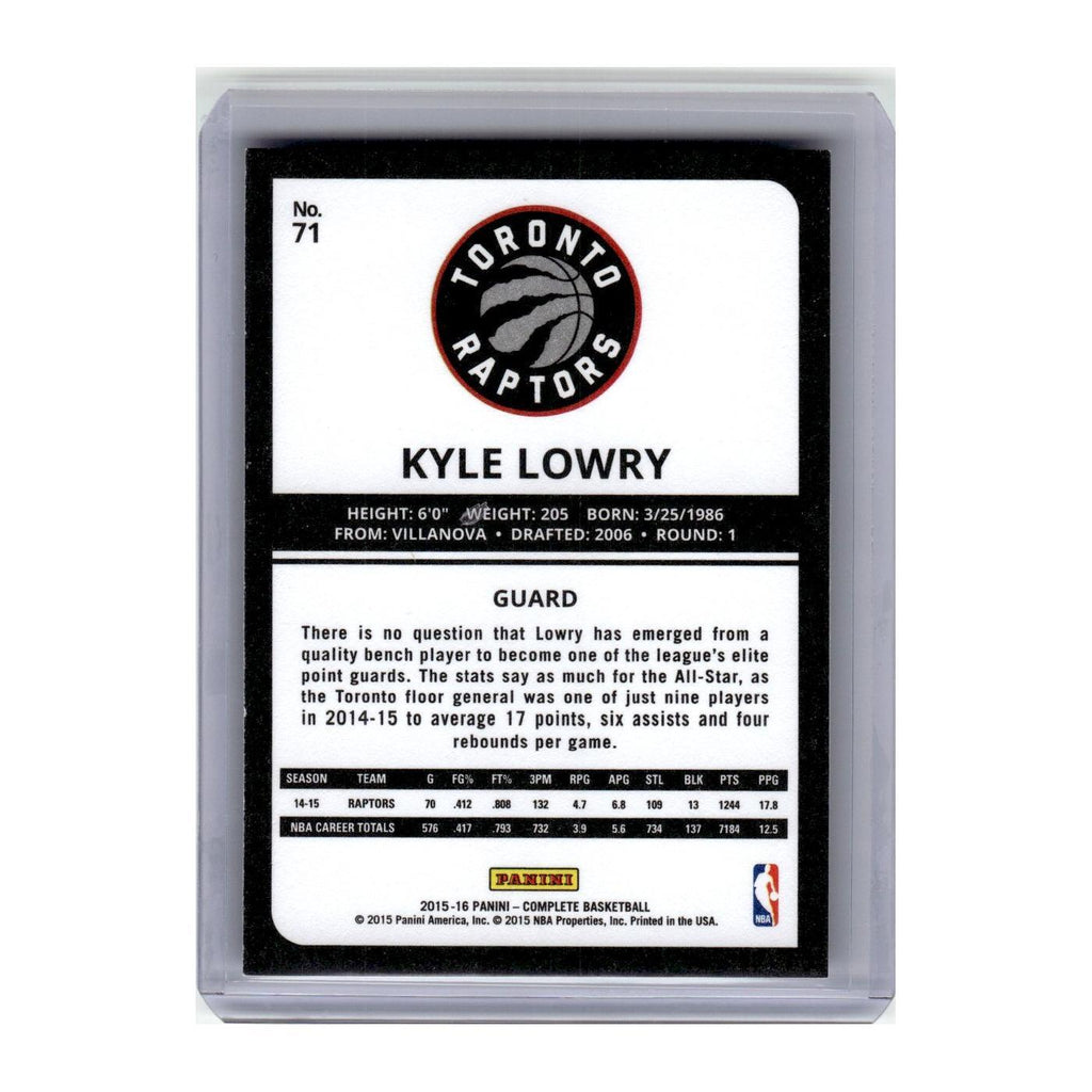 2015 Panini Complete Kyle Lowry Raptors #71