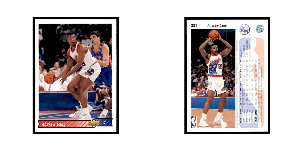 1992 Upper Deck Andrew Lang Basketball Cards #331