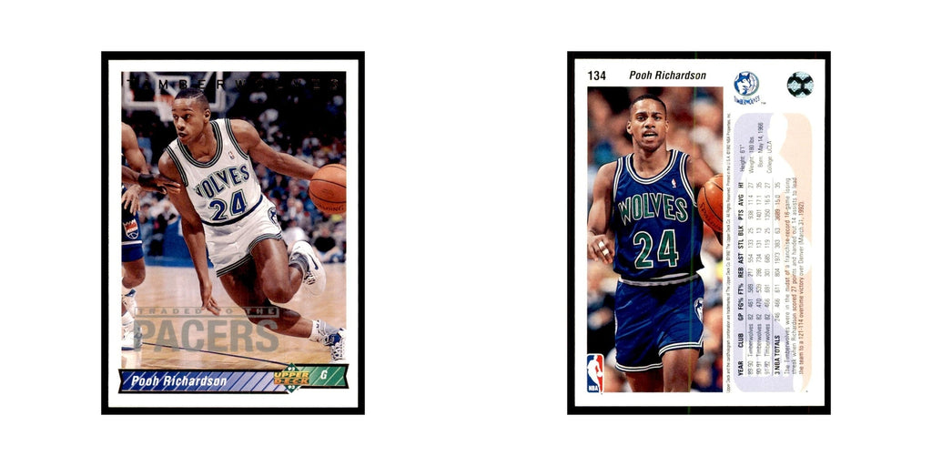 1992 Upper Deck Pooh Richardson Basketball Cards #134