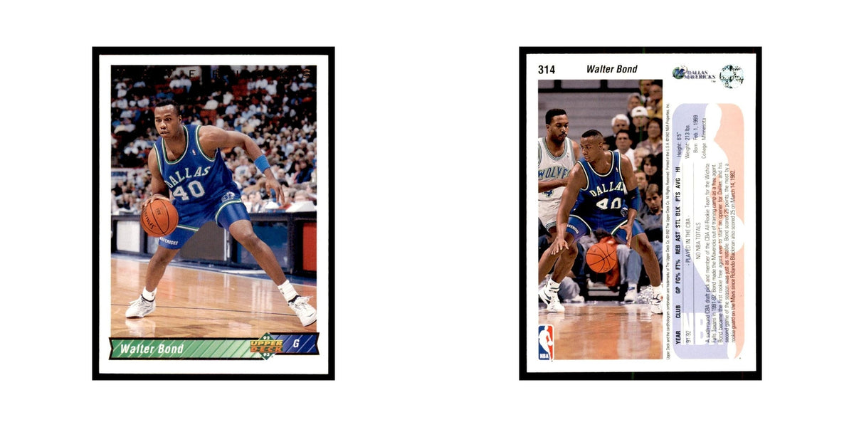 1992 Upper Deck Walter Bond Basketball Cards #314