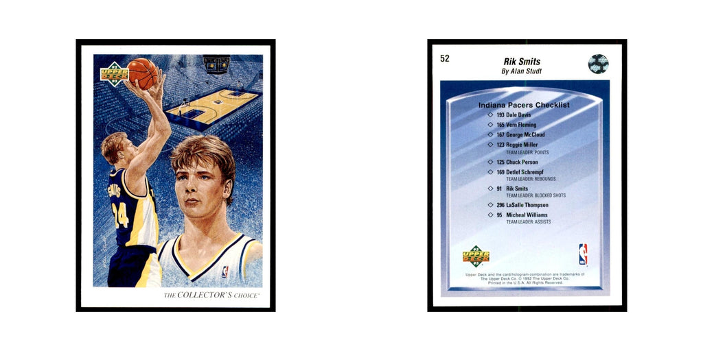 1992 Upper Deck Rik Smits Basketball Cards #52