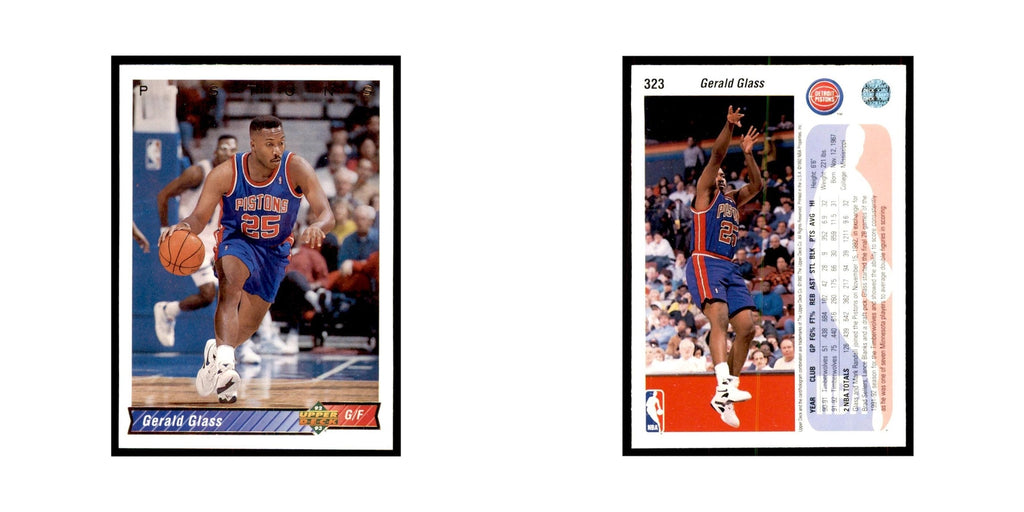 1992 Upper Deck Gerald Glass Basketball Cards #323