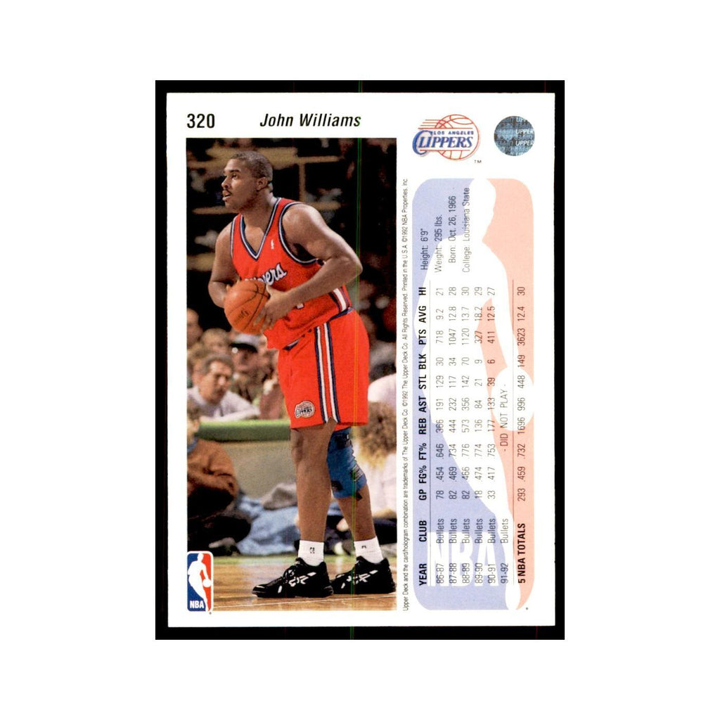 1992 Upper Deck John Williams Basketball Cards #320