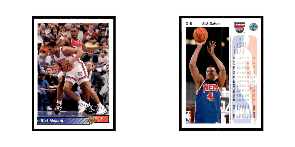 1992 Upper Deck Rick Mahorn Basketball Cards #316