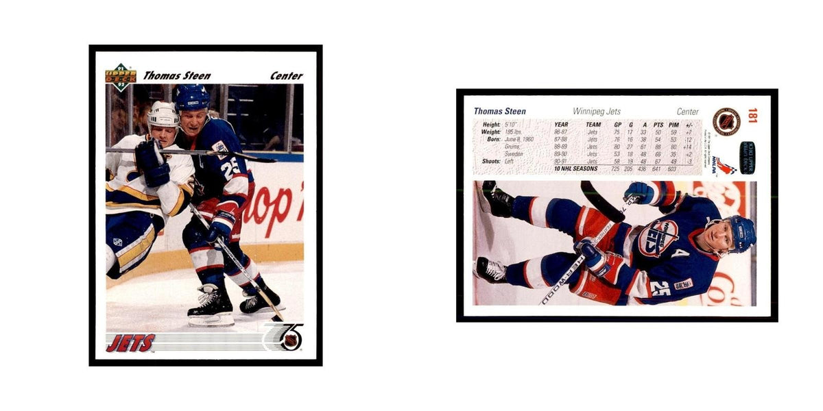 1991 Upper Deck Thomas Steen Hockey Cards #181