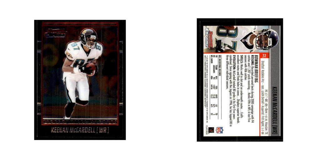 2001 Bowman Chrome Keenan McCardell Football Cards #72