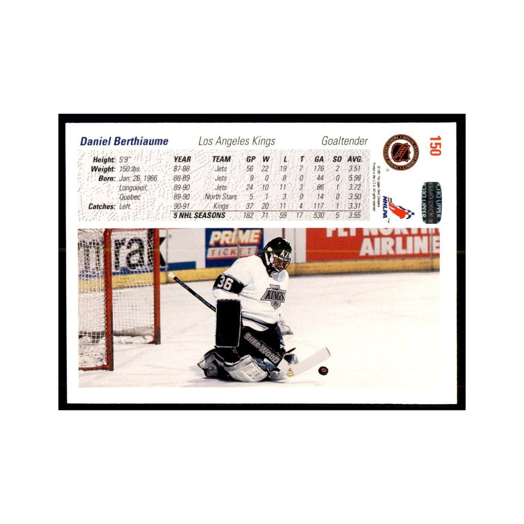1991 Upper Deck Daniel Berthiaume Hockey Cards #150