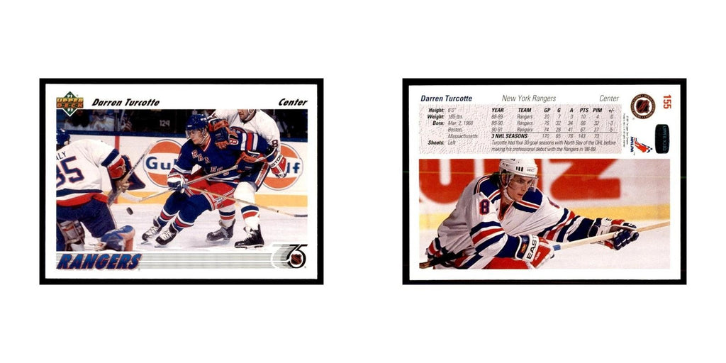 1991 Upper Deck Darren Turcotte Hockey Cards #155