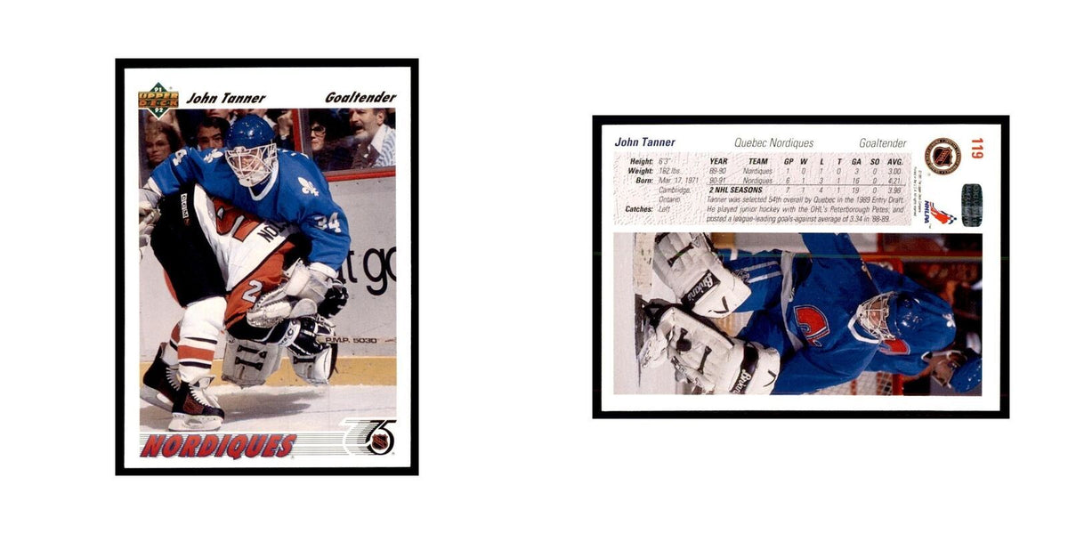 1991 Upper Deck John Tanner Hockey Cards #119