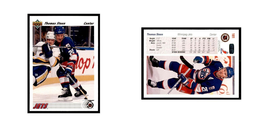 1991 Upper Deck Thomas Steen Hockey Cards #181