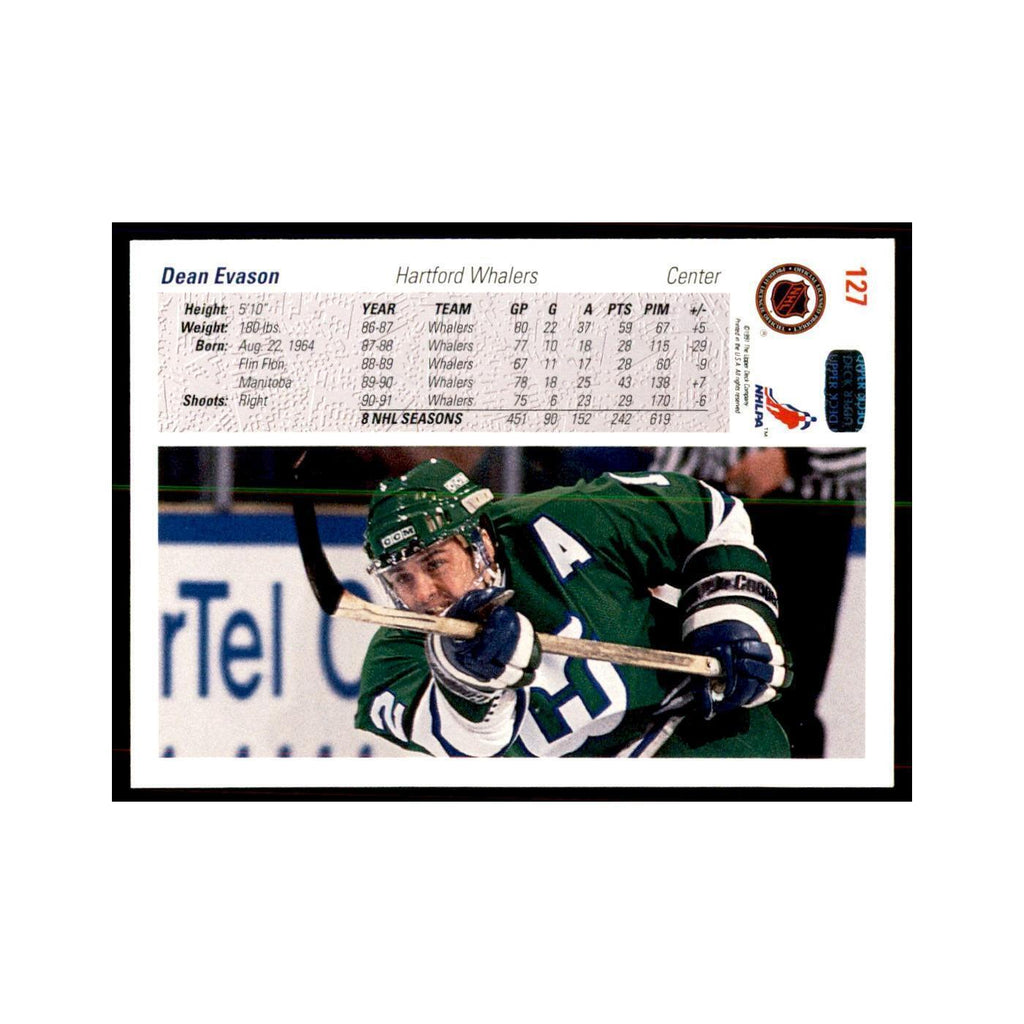 1991 Upper Deck Dean Evason #127