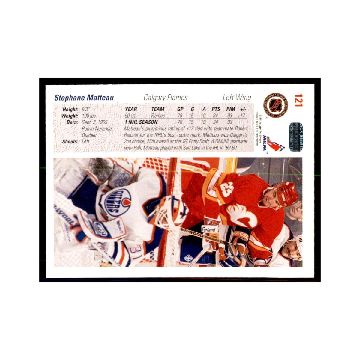 1991 Upper Deck Stephane Matteau #121