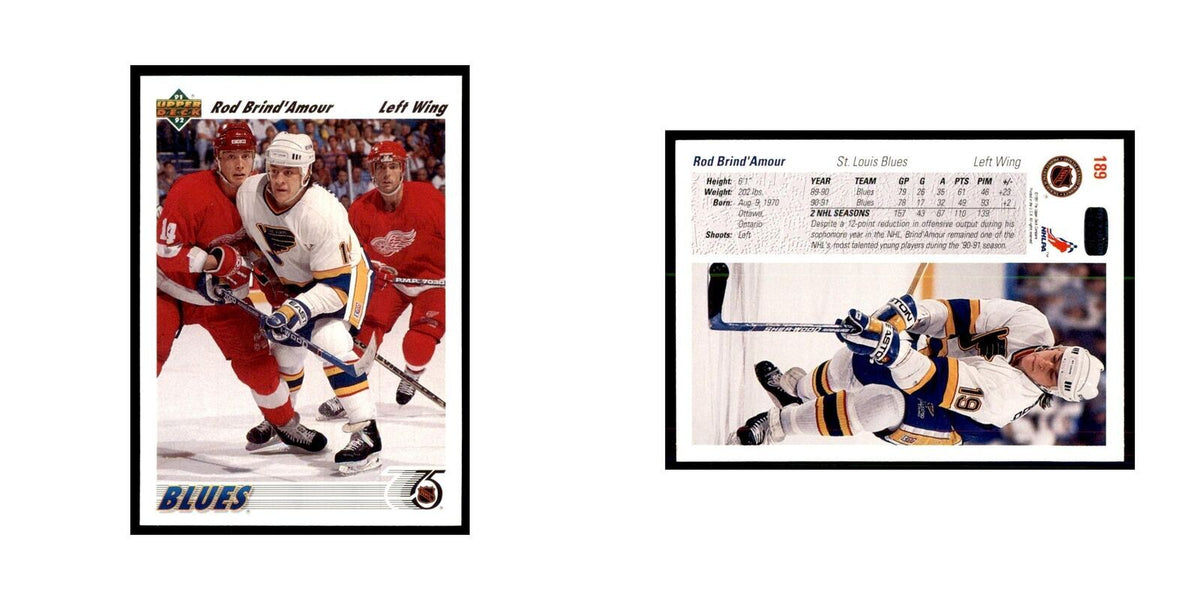 1991 Upper Deck Rod Brind'Amour Hockey Cards #189