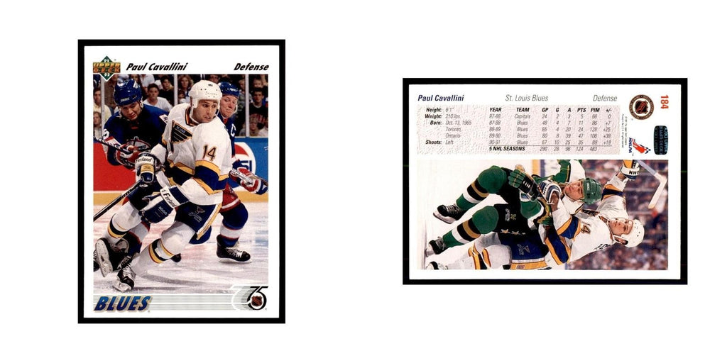 1991 Upper Deck Paul Cavallini Hockey Cards #184