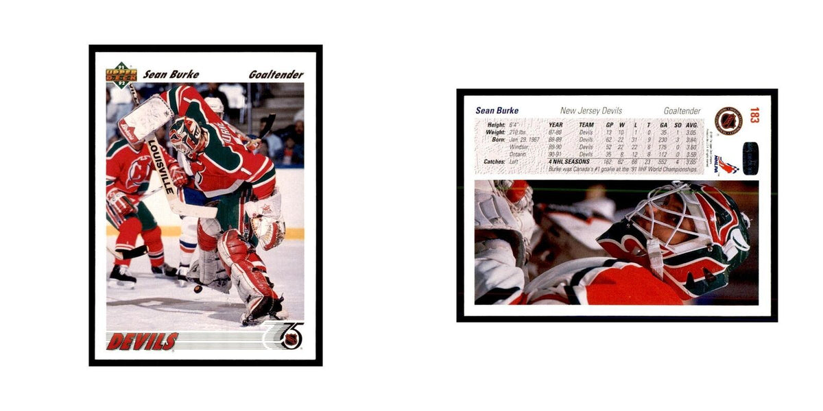 1991 Upper Deck Sean Burke Hockey Cards #183