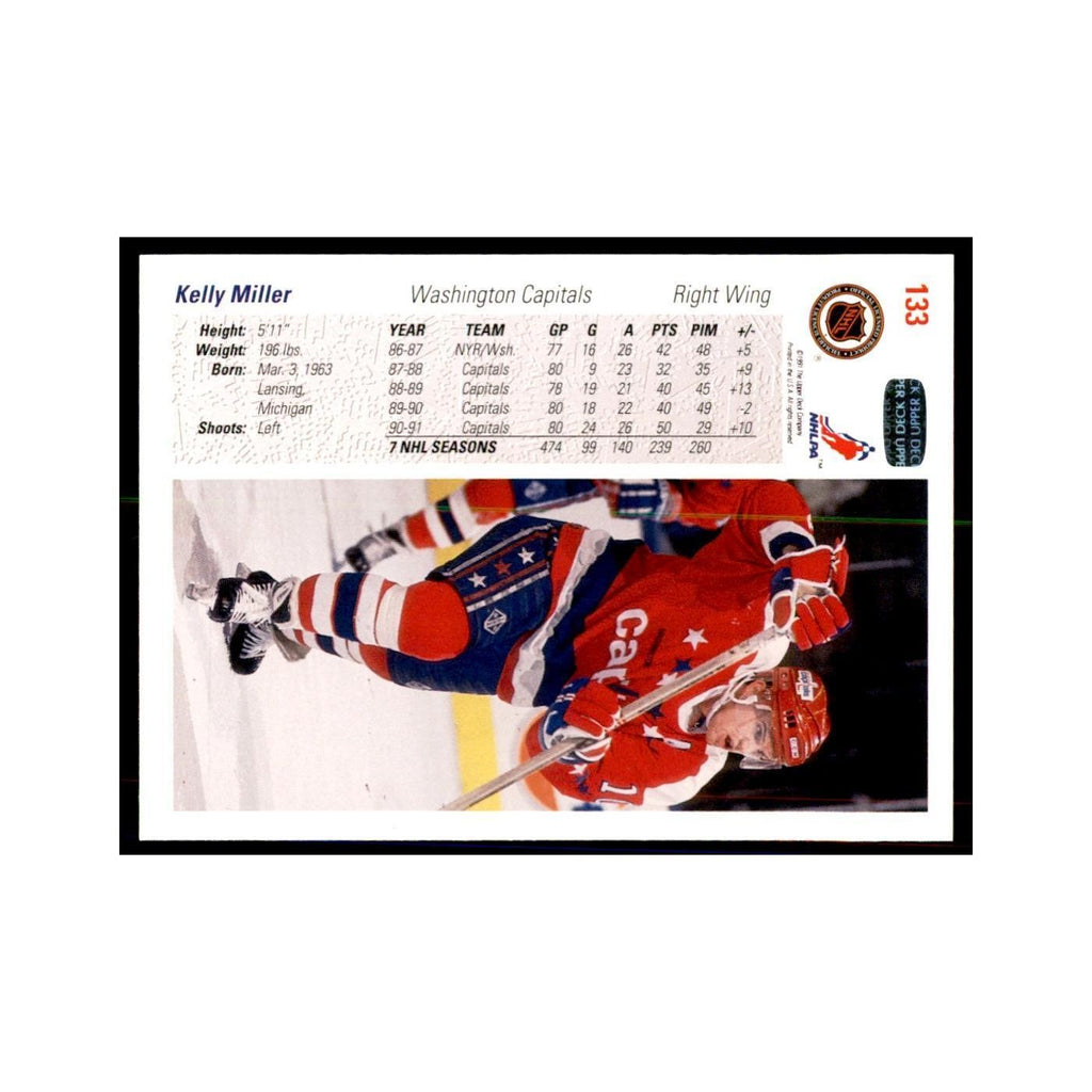 1991 Upper Deck Kelly Miller Hockey Cards #133