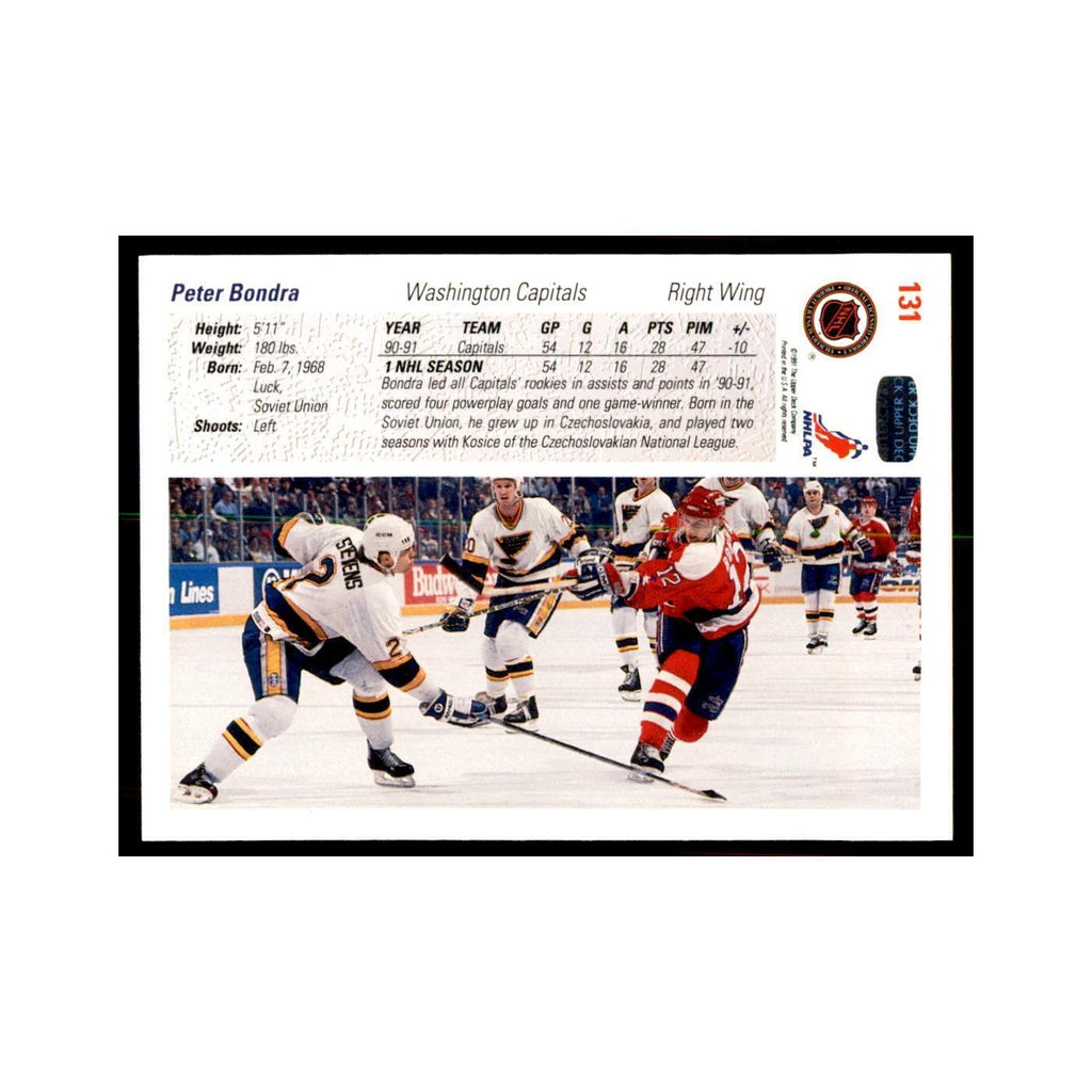 1991 Upper Deck Peter Bondra Hockey Cards #131