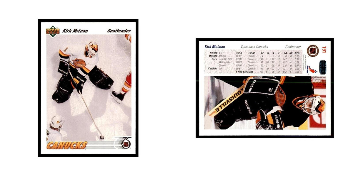 1991 Upper Deck Kirk McLean Hockey Cards #191