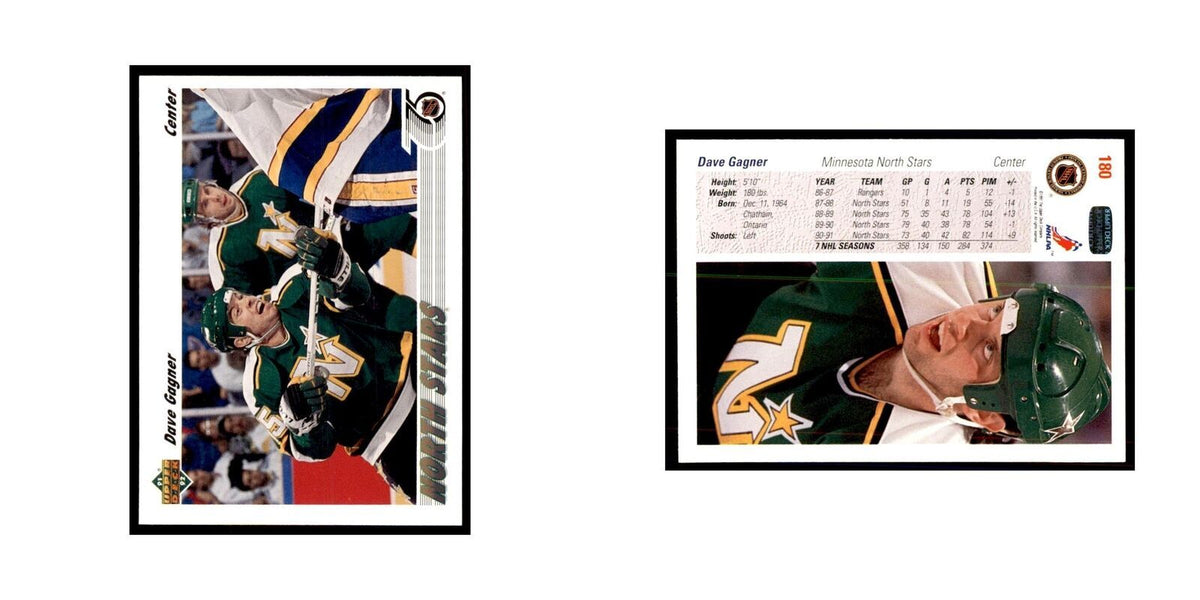 1991 Upper Deck Dave Gagner Hockey Cards #180