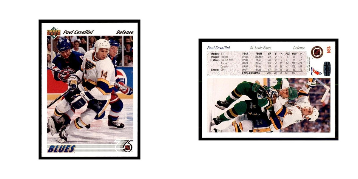 1991 Upper Deck Paul Cavallini Hockey Cards #184