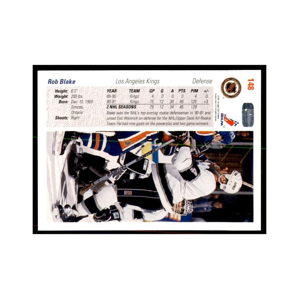 1991 Upper Deck Rob Blake Hockey Cards #148