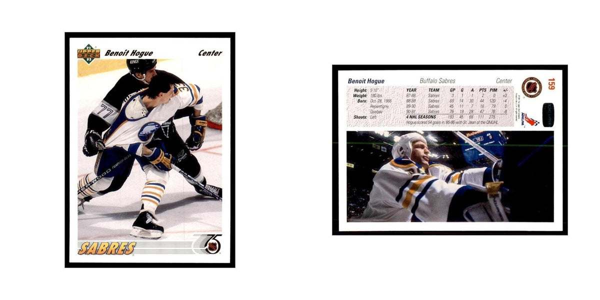 1991 Upper Deck Benoit Hogue Hockey Cards #159
