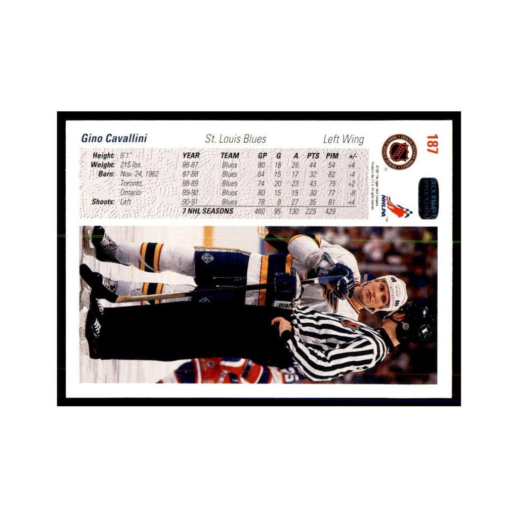 1991 Upper Deck Gino Cavallini Hockey Cards #187