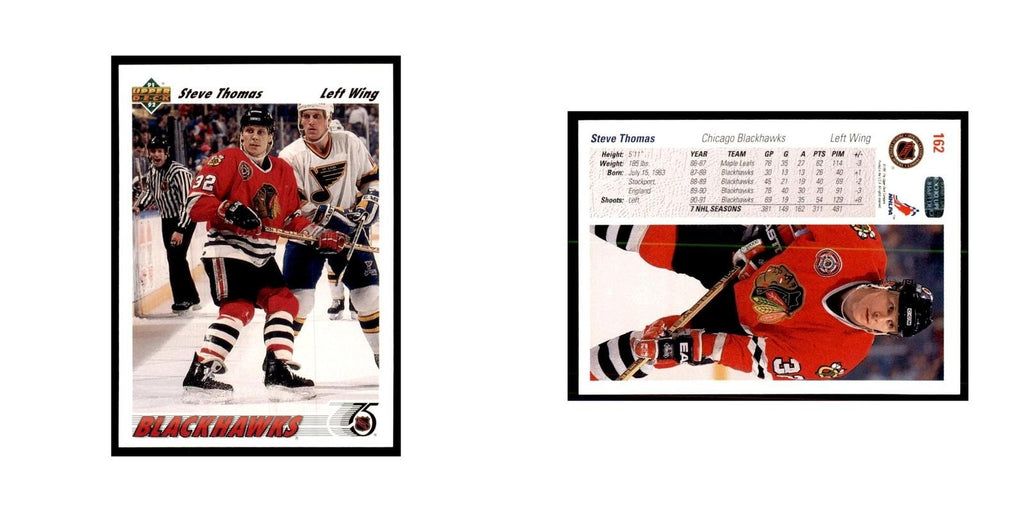 1991 Upper Deck Steve Thomas Hockey Cards #162