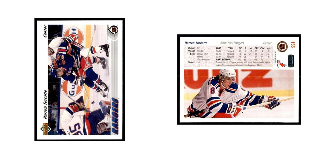 1991 Upper Deck Darren Turcotte Hockey Cards #155
