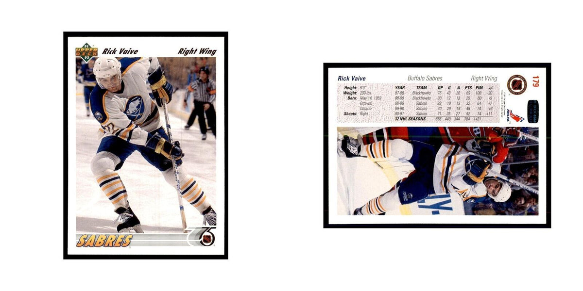 1991 Upper Deck Rick Vaive Hockey Cards #179