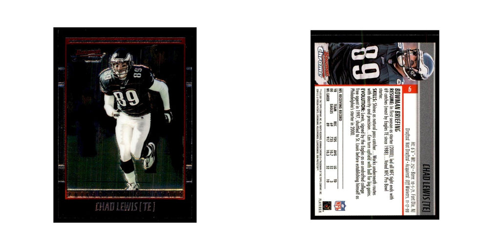 2001 Bowman Chrome Chad Lewis Football Cards #6