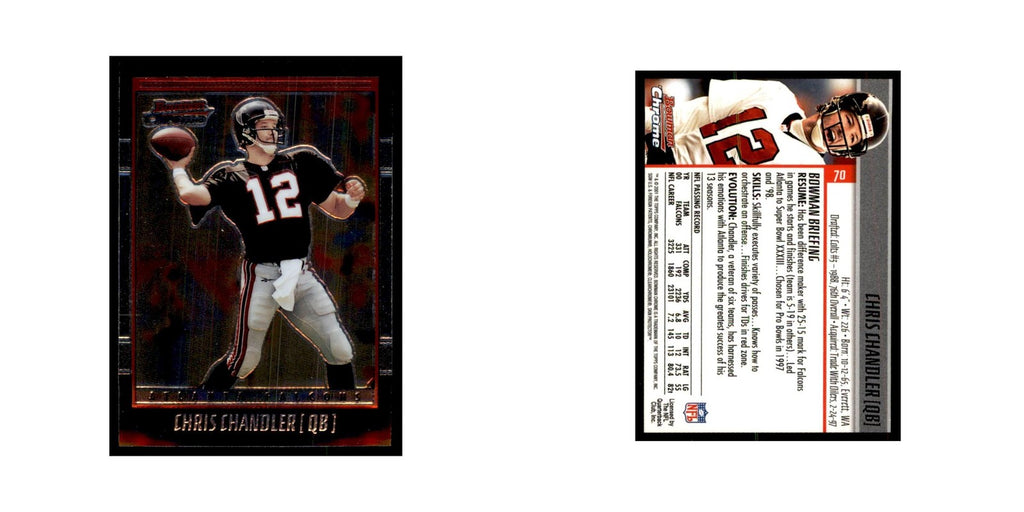 2001 Bowman Chrome Chris Chandler Football Cards #70