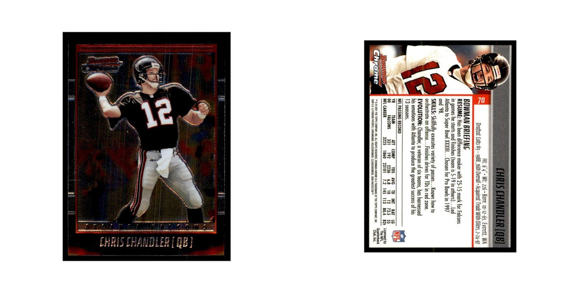 2001 Bowman Chrome Chris Chandler Football Cards #70