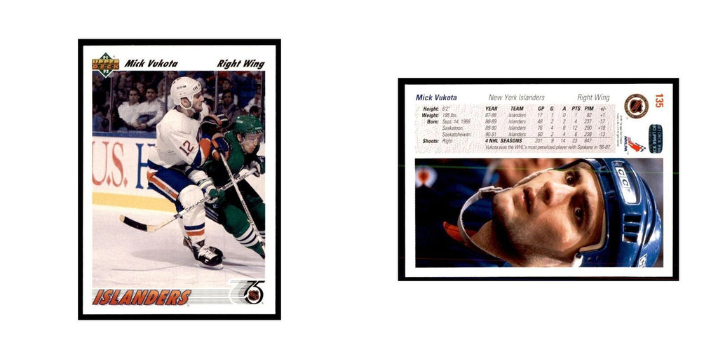 1991 Upper Deck Mick Vukota Hockey Cards #135
