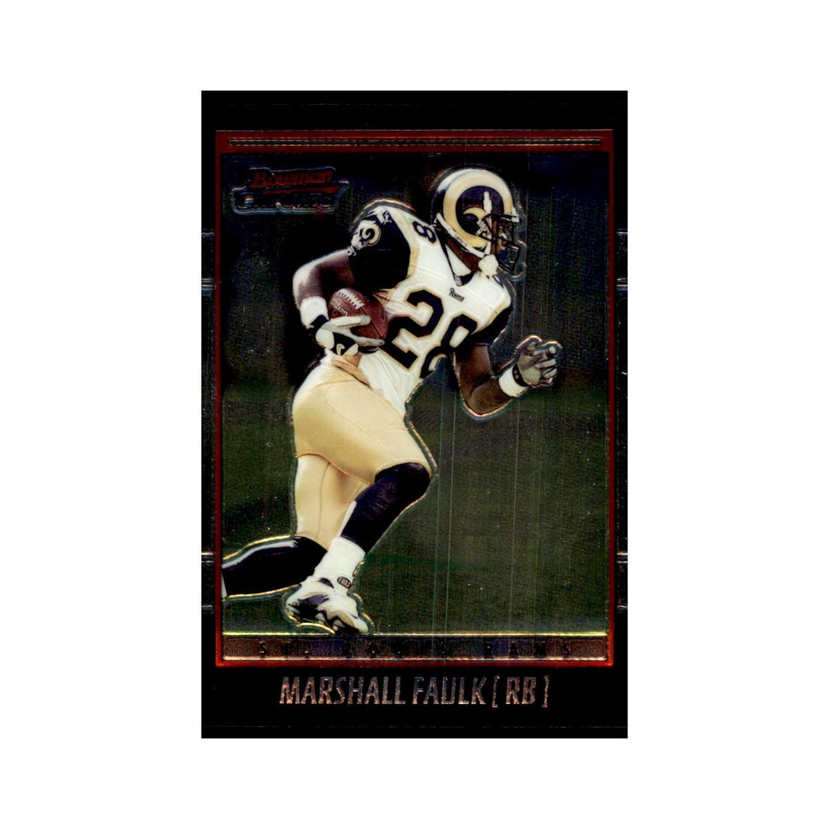 2001 Bowman Chrome Marshall Faulk Football Cards #14