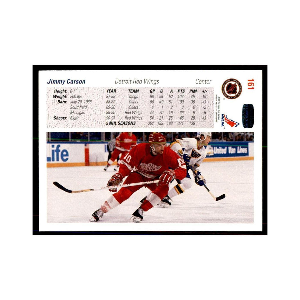 1991 Upper Deck Jimmy Carson Hockey Cards #161