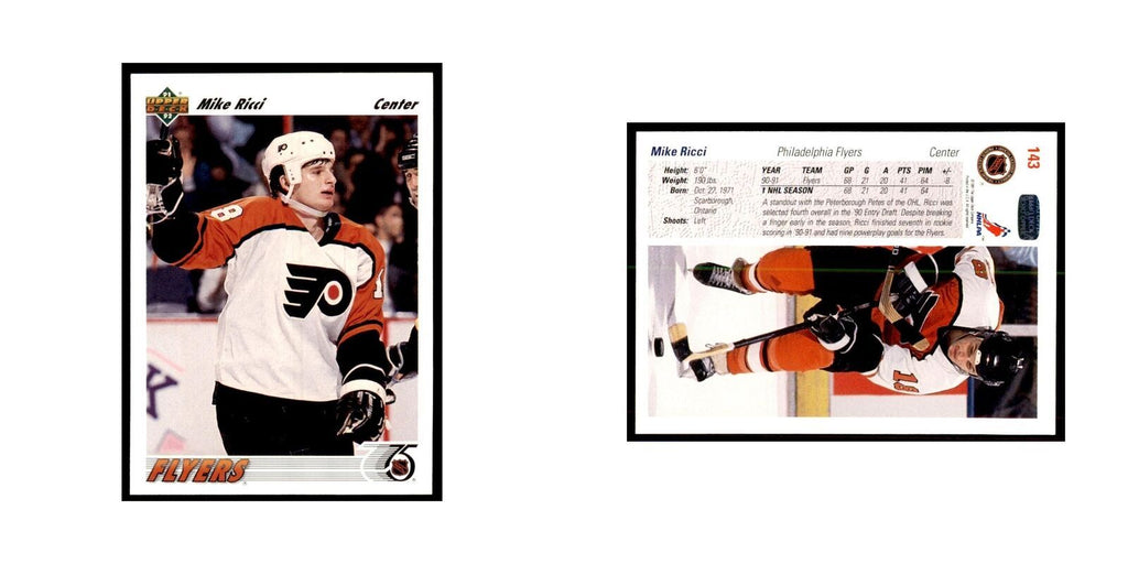 1991 Upper Deck Mike Ricci Hockey Cards #143
