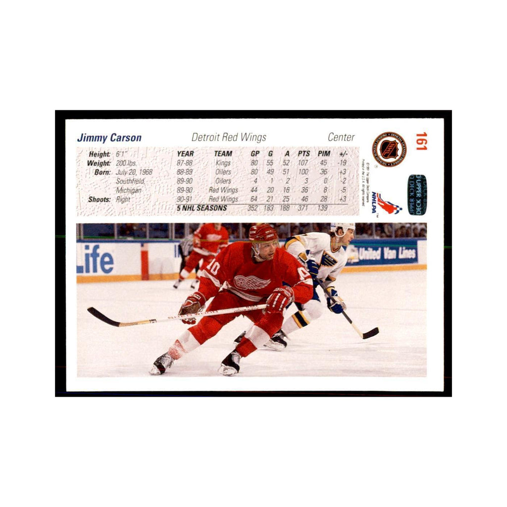 1991 Upper Deck Jimmy Carson Hockey Cards #161