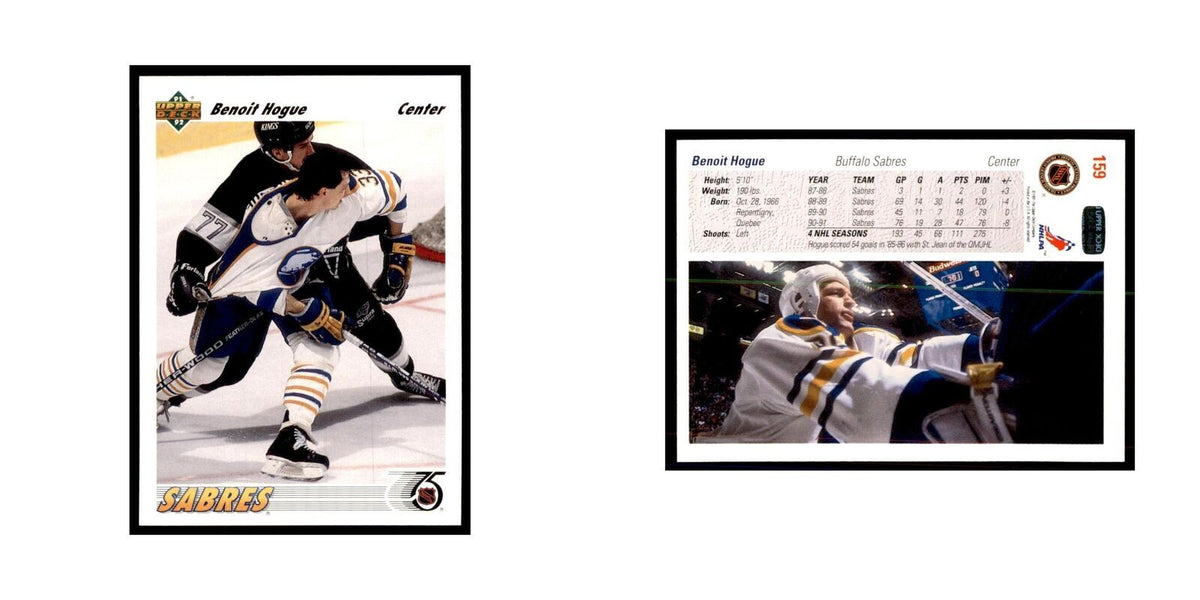 1991 Upper Deck Benoit Hogue Hockey Cards #159