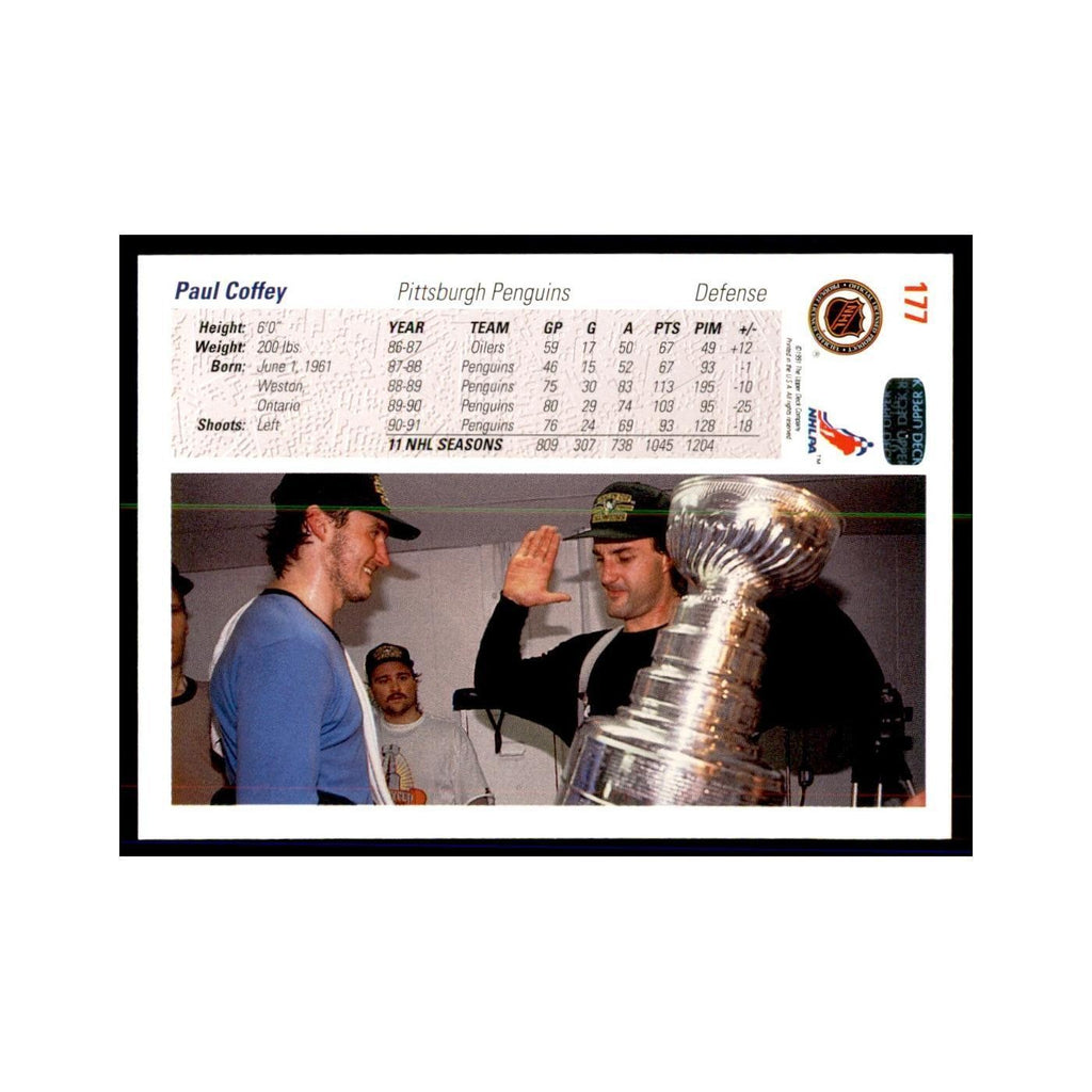 1991 Upper Deck Paul Coffey Hockey Cards #177