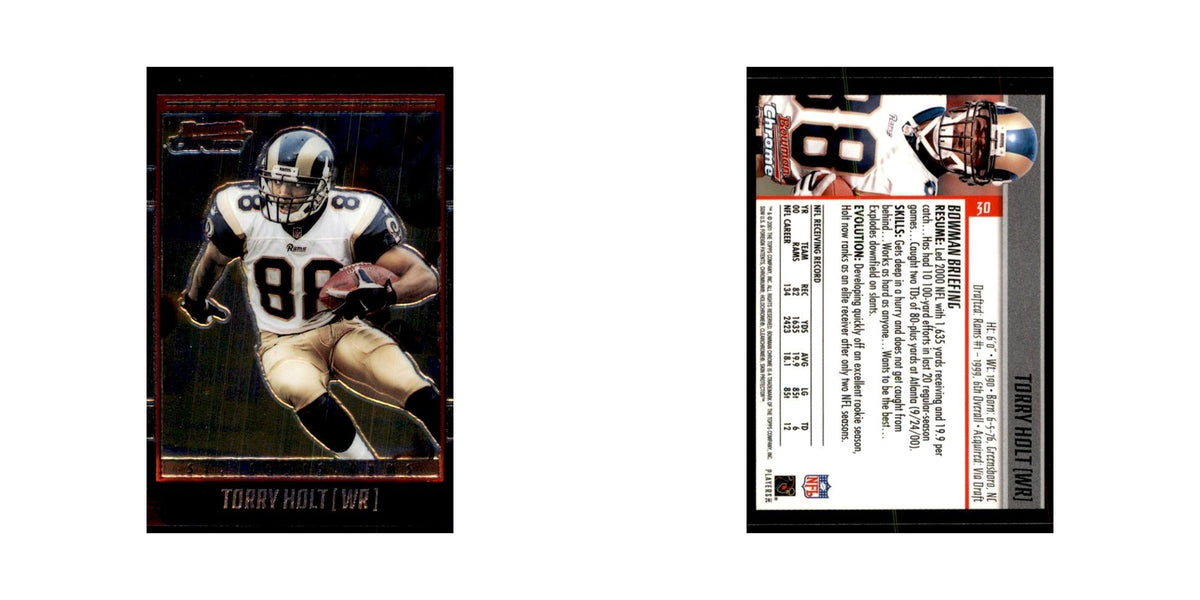 2001 Bowman Chrome Torry Holt Football Cards #30