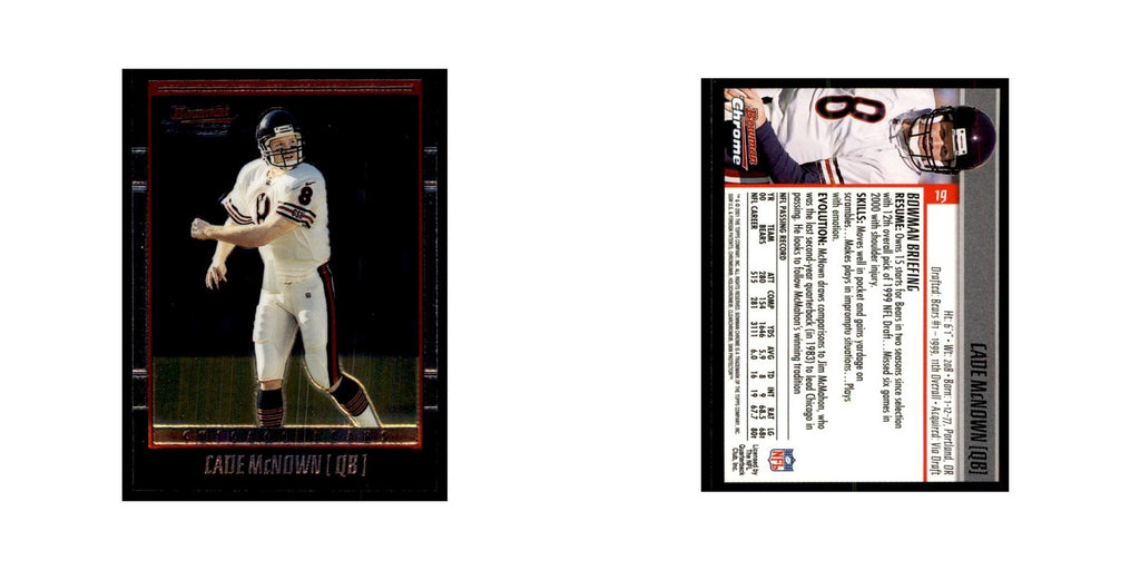 2001 Bowman Chrome Cade McNown Football Cards #19